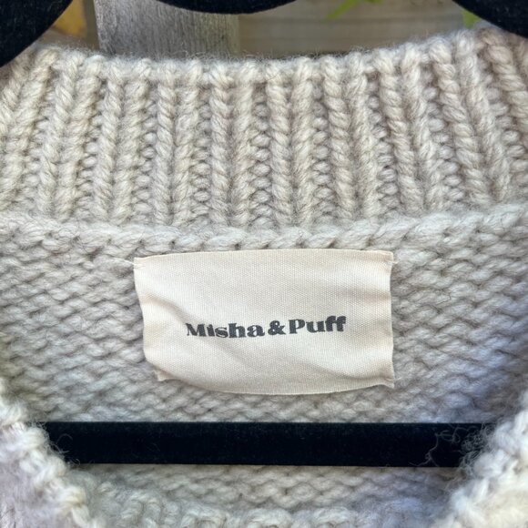 Misha and Puff - Puff Popcorn Pullover Oyster Size 2 - Picture 2 of 4